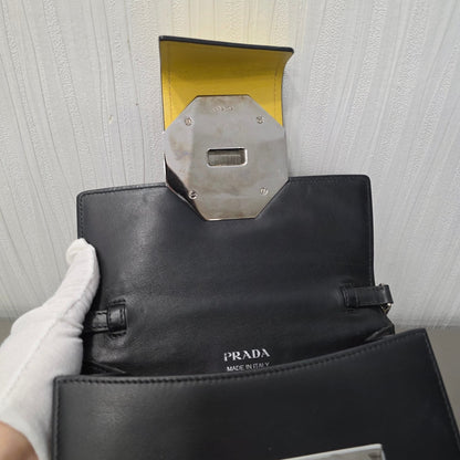 Prada Cahier Jeweled Leather Chain Shoulder Bag (Pre-Owned)