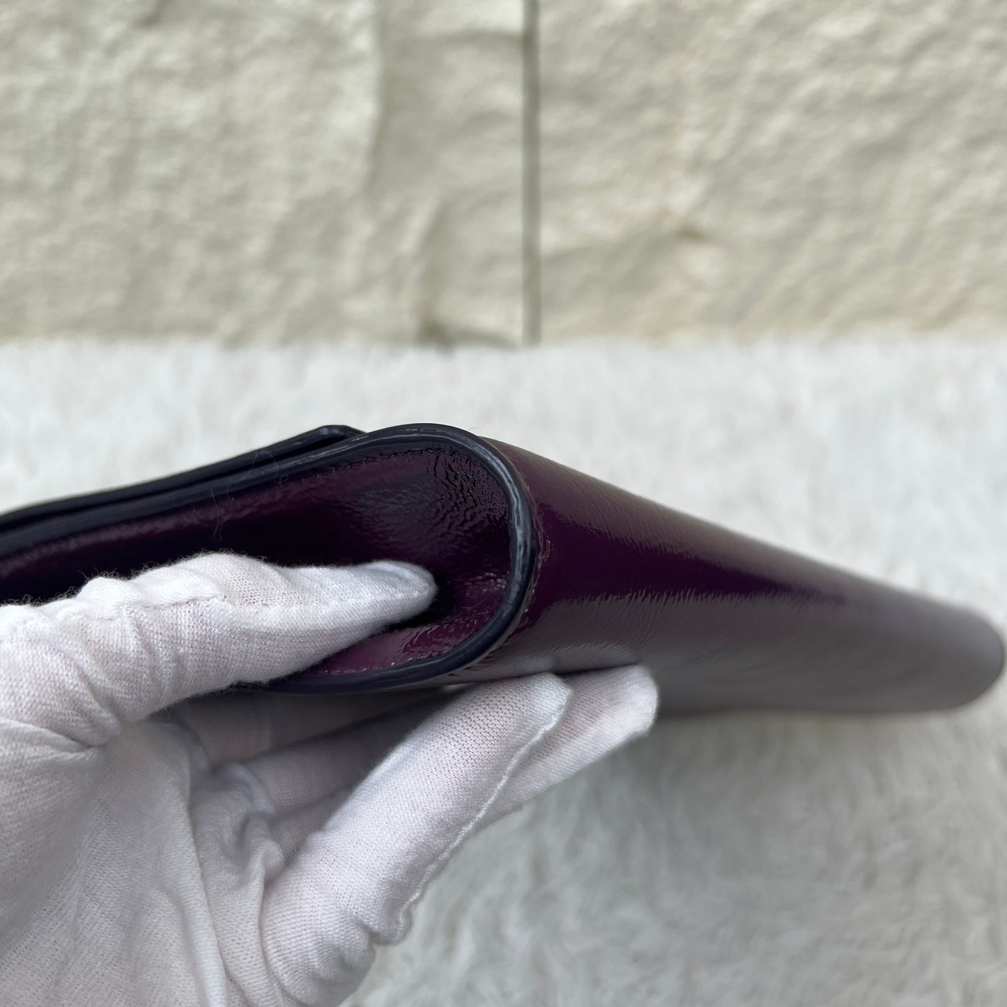 Saint Laurent YSL Patent Leather Clutch Bag (Pre-Owned)