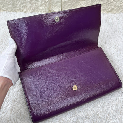 Saint Laurent YSL Patent Leather Clutch Bag (Pre-Owned)