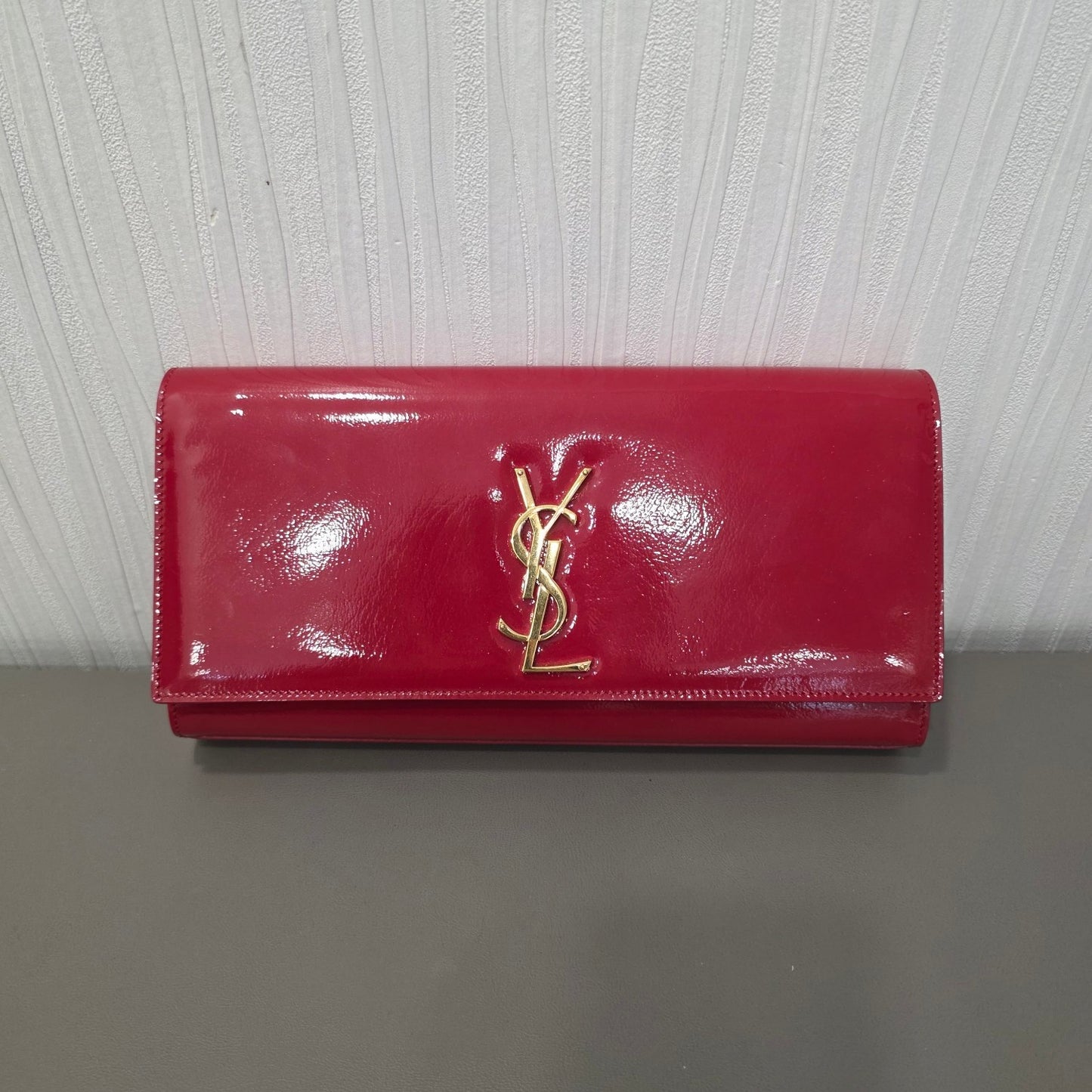 Saint Laurent YSL Patent Leather Clutch Bag (Pre-Owned)