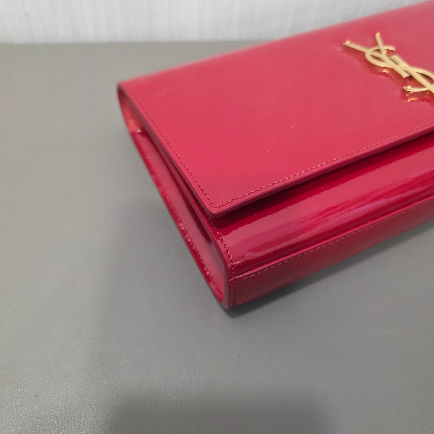 Saint Laurent YSL Patent Leather Clutch Bag (Pre-Owned)