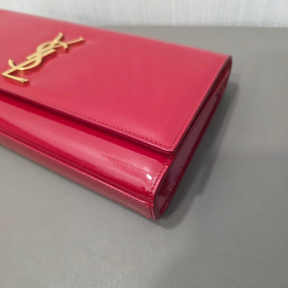 Saint Laurent YSL Patent Leather Clutch Bag (Pre-Owned)