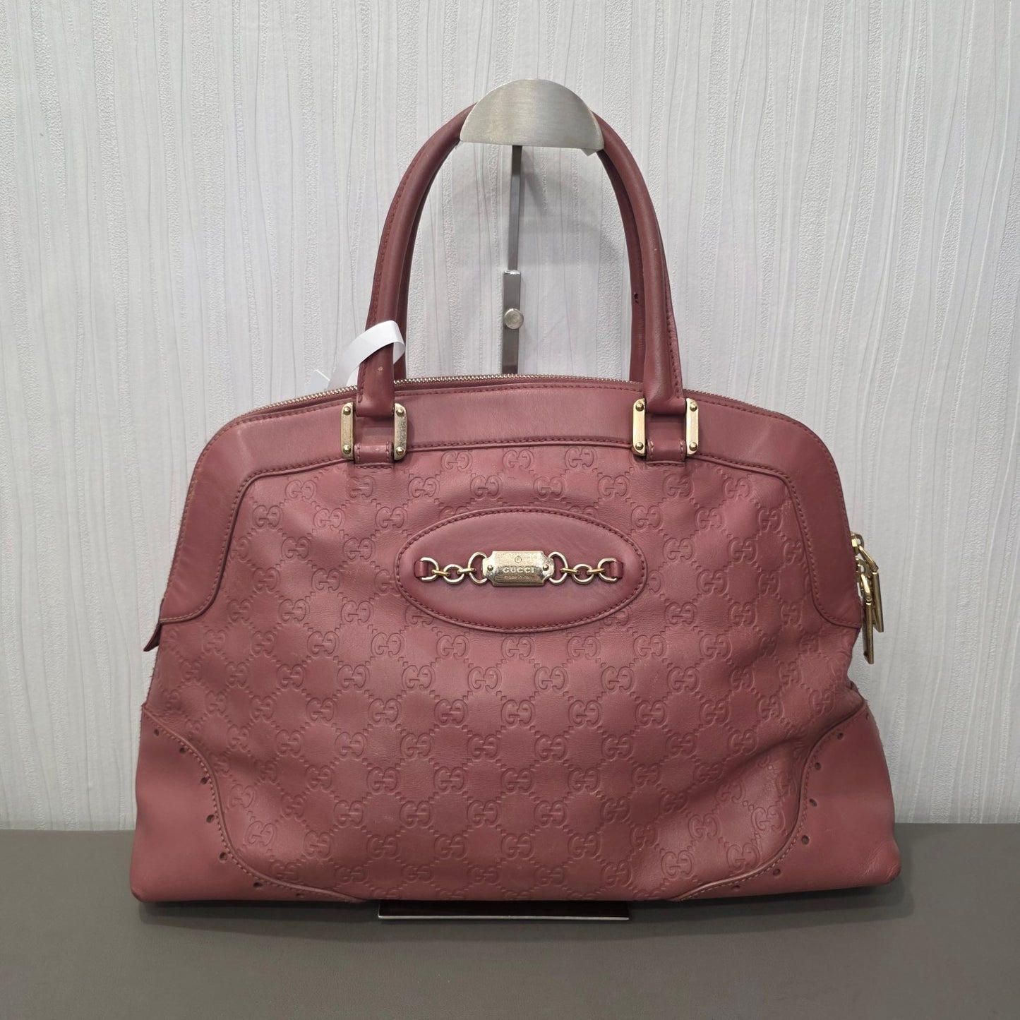 1 Gucci Guccissima Horsebit Leather Handbag (Pre-Owned)