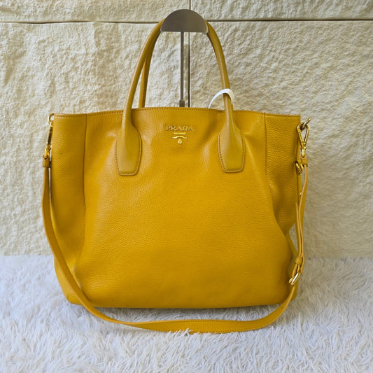 1 Prada Vitello Daino Leather 2-Way Tote Bag (Pre-Owned)