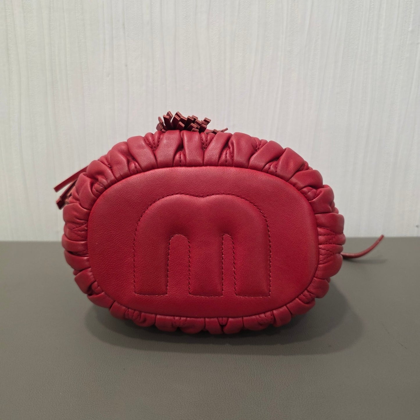 Miu Miu Matelassé Leather Drawstring Shoulder Bag (Pre-Owned)