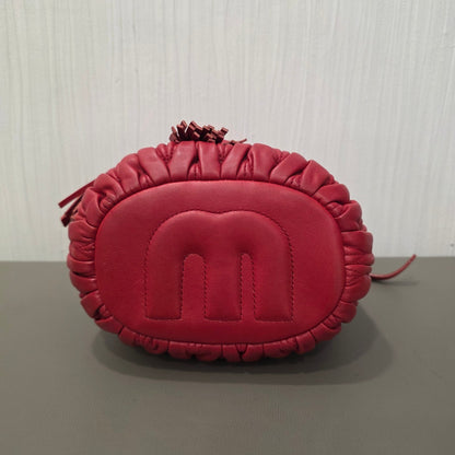 Miu Miu Matelassé Leather Drawstring Shoulder Bag (Pre-Owned)