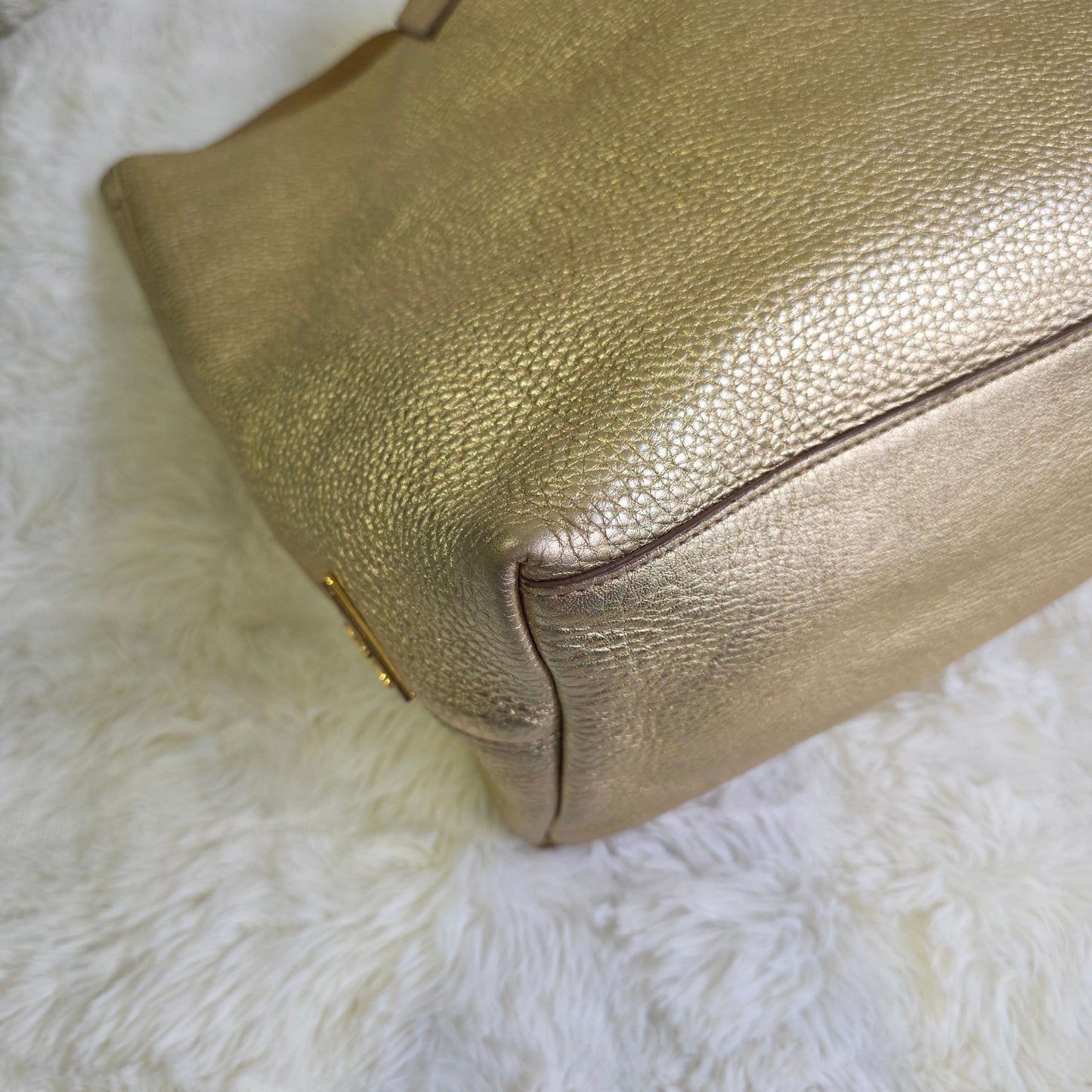 Prada Metallic Leather Tote Bag (Pre-Owned)