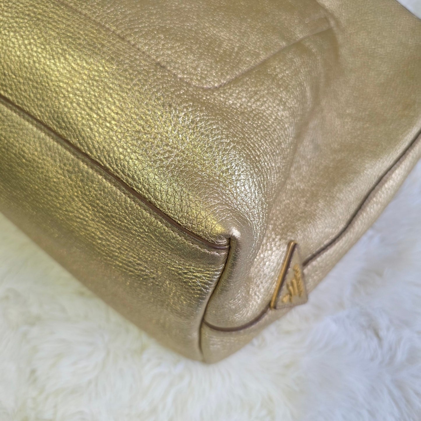 Prada Metallic Leather Tote Bag (Pre-Owned)