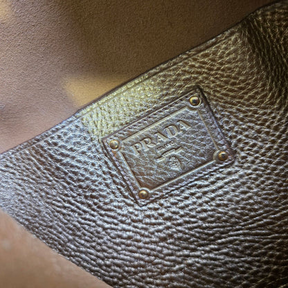 Prada Metallic Leather Tote Bag (Pre-Owned)