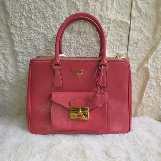 Prada Saffiano Lux 2-Way Handbag (Pre-Owned)