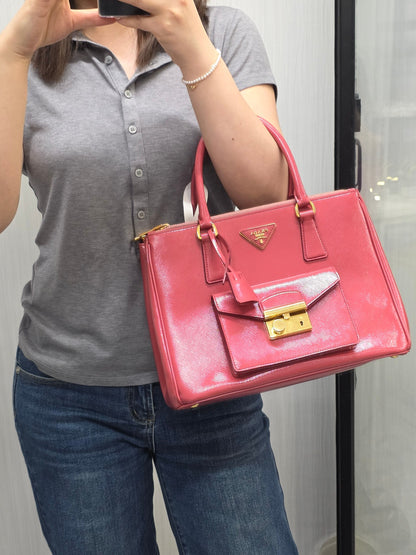 Prada Saffiano Lux 2-Way Handbag (Pre-Owned)