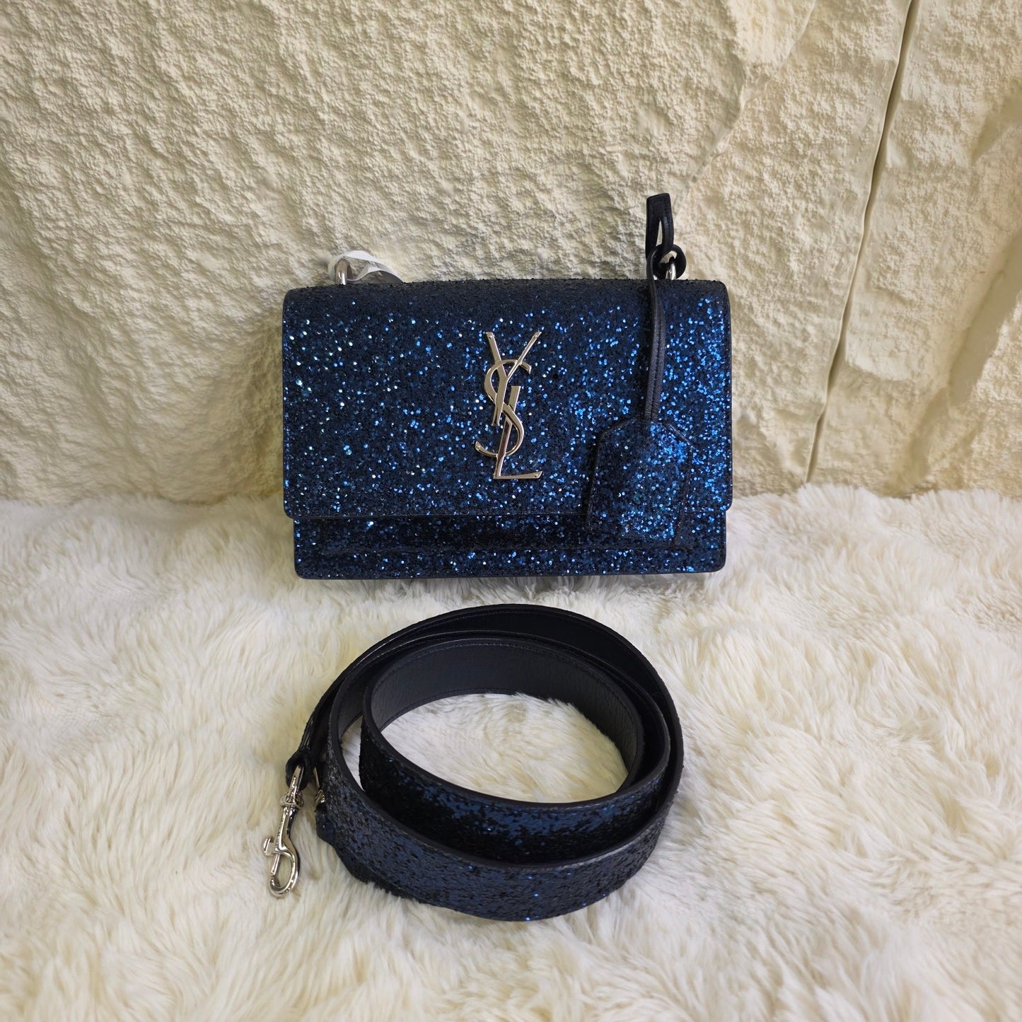 Saint Laurent YSL Glitter Chain Wallet Bag (Pre-Owned)