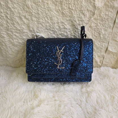 Saint Laurent YSL Glitter Chain Wallet Bag (Pre-Owned)