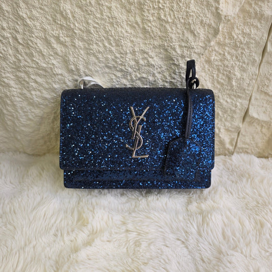 Saint Laurent YSL Glitter Chain Wallet Bag (Pre-Owned)