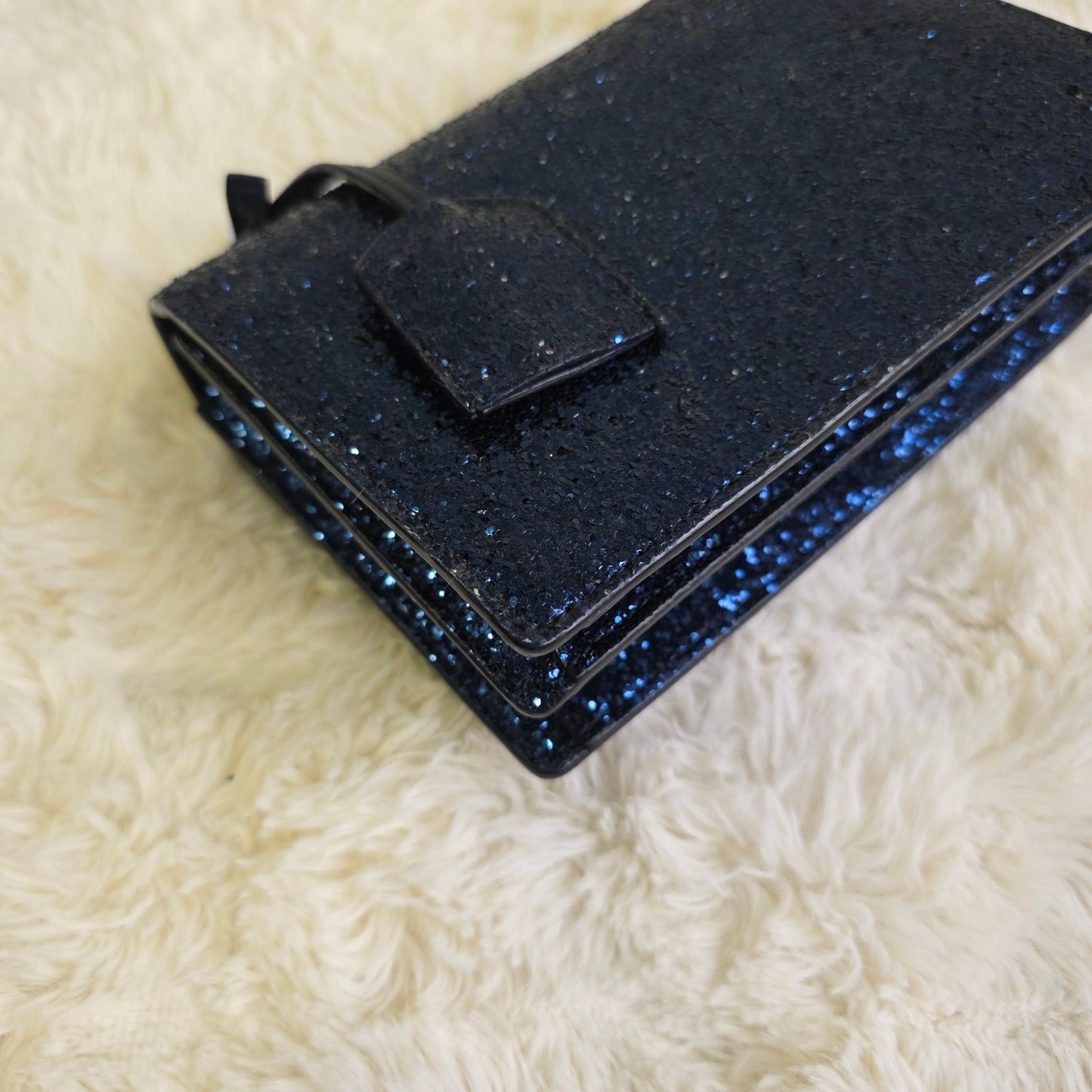 Saint Laurent YSL Glitter Chain Wallet Bag (Pre-Owned)