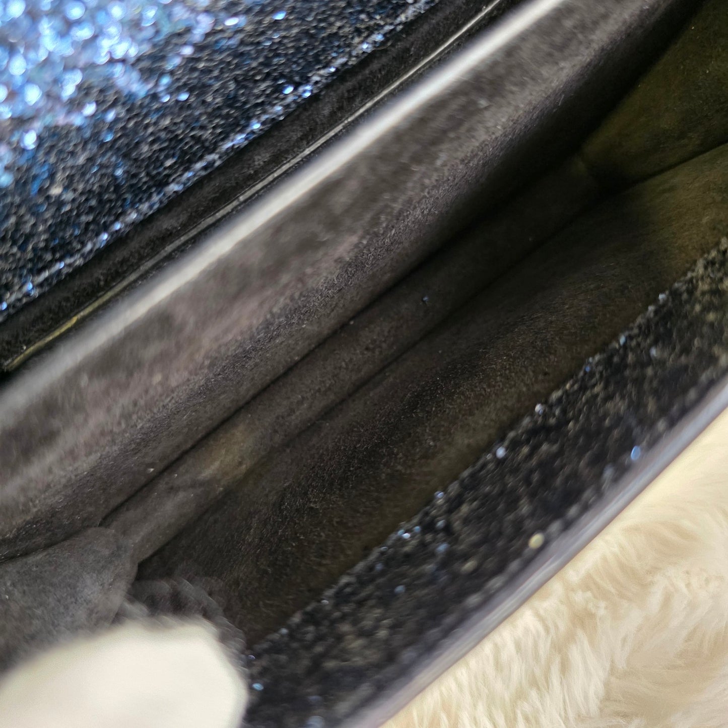 Saint Laurent YSL Glitter Chain Wallet Bag (Pre-Owned)