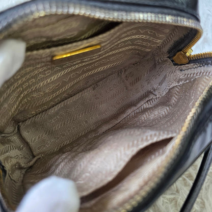 Prada Saffiano Leather Crystal Mini Bag (Pre-Owned)