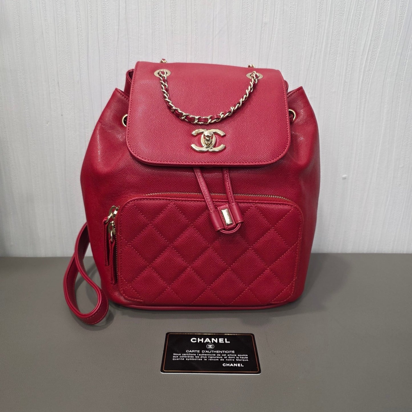 Chanel Quilted Caviar Leather Backpack (Pre-Owned)