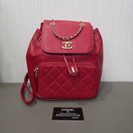 Chanel Quilted Caviar Leather Backpack (Pre-Owned)
