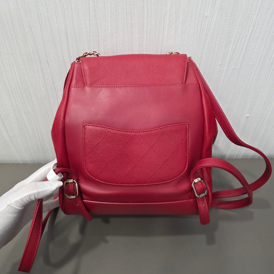 Chanel Quilted Caviar Leather Backpack (Pre-Owned)