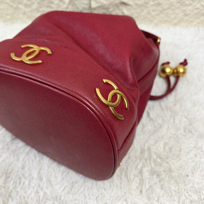 Chanel Caviar Leather Drawstring Bucket Bag (Pre-Owned)