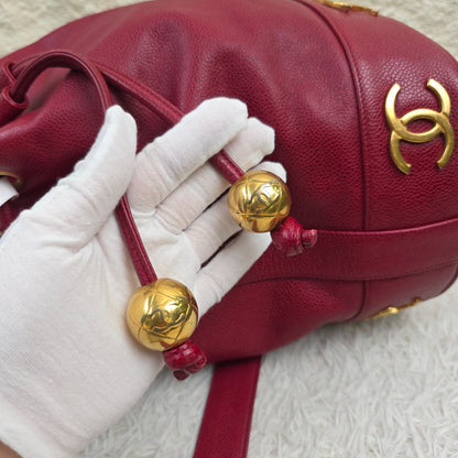Chanel Caviar Leather Drawstring Bucket Bag (Pre-Owned)