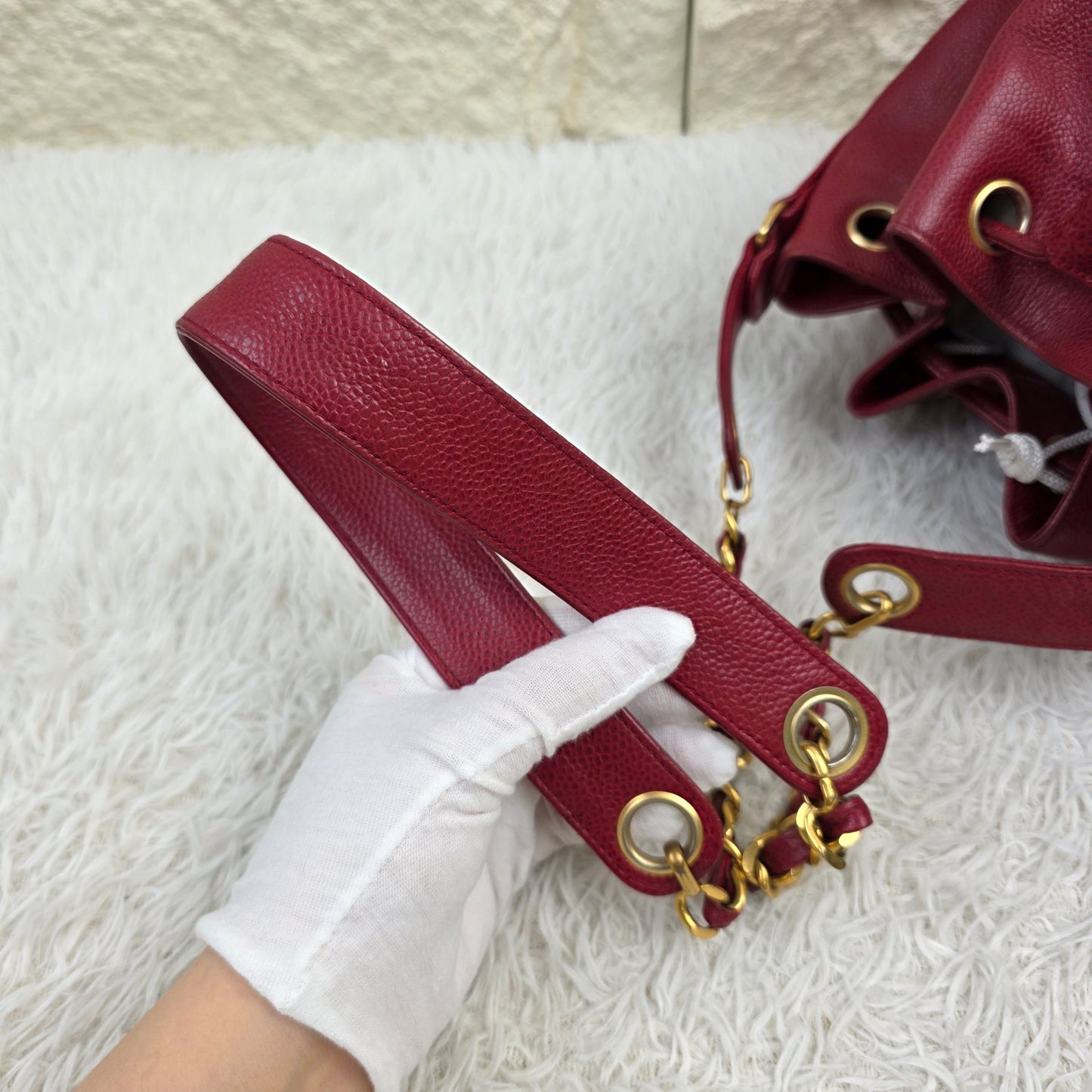 Chanel Caviar Leather Drawstring Bucket Bag (Pre-Owned)