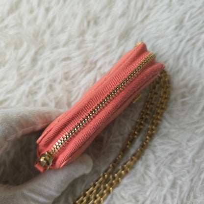 Chanel Quilted Leather Chain Mini Pouch (Pre-Owned)