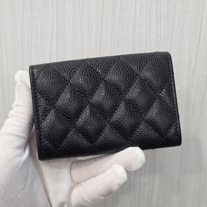 Chanel Quilted Python Leather Wallet (Pre-Owned)