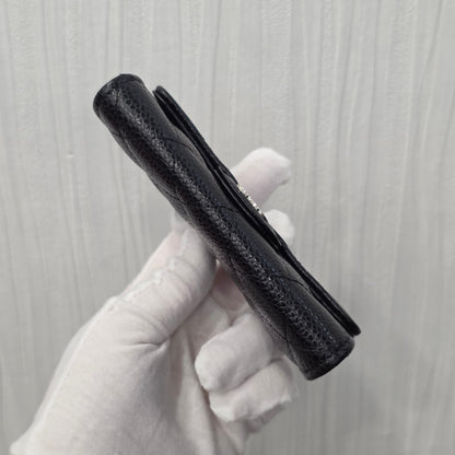 Chanel Quilted Python Leather Wallet (Pre-Owned)