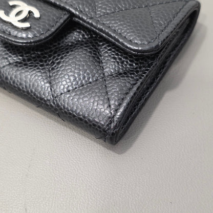 Chanel Quilted Python Leather Wallet (Pre-Owned)