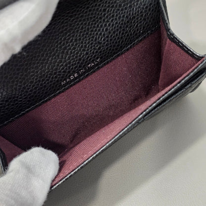Chanel Quilted Python Leather Wallet (Pre-Owned)
