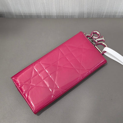 Dior Cannage Patent Leather Long Wallet (Pre-Owned)
