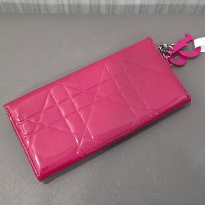 Dior Cannage Patent Leather Long Wallet (Pre-Owned)
