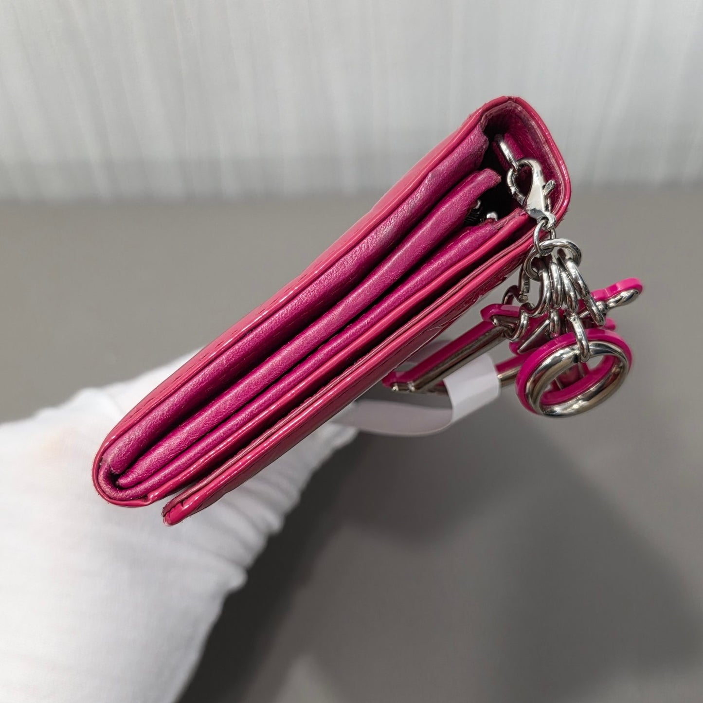 Dior Cannage Patent Leather Long Wallet (Pre-Owned)