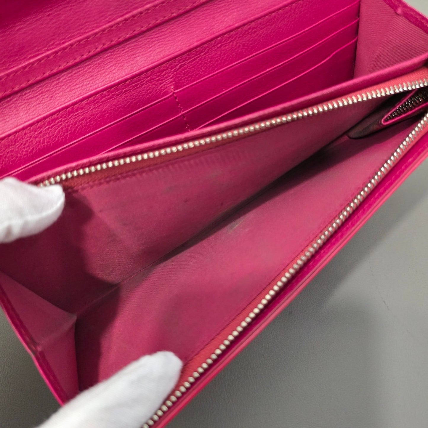 Dior Cannage Patent Leather Long Wallet (Pre-Owned)