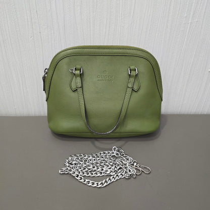 Gucci Leather Mini Chain Shoulder Bag (Pre-Owned)