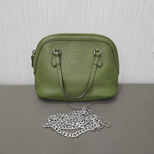 Gucci Leather Mini Chain Shoulder Bag (Pre-Owned)