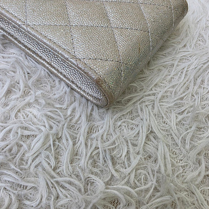 Chanel Quilted Metallic Leather Phone Holder Bag (Pre-Owned)