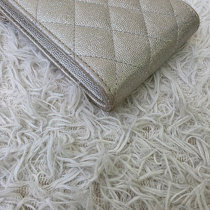 Chanel Quilted Metallic Leather Phone Holder Bag (Pre-Owned)