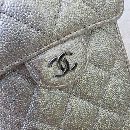 Chanel Quilted Metallic Leather Phone Holder Bag (Pre-Owned)