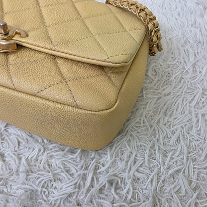 Chanel Quilted Leather Chain Wallet Bag (Pre-Owned)