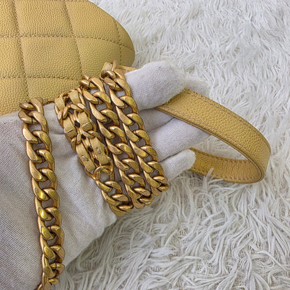 Chanel Quilted Leather Chain Wallet Bag (Pre-Owned)