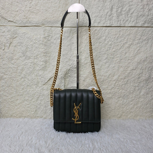 Saint Laurent Vertical Quilted Chain Shoulder Bag (Pre-Owned)
