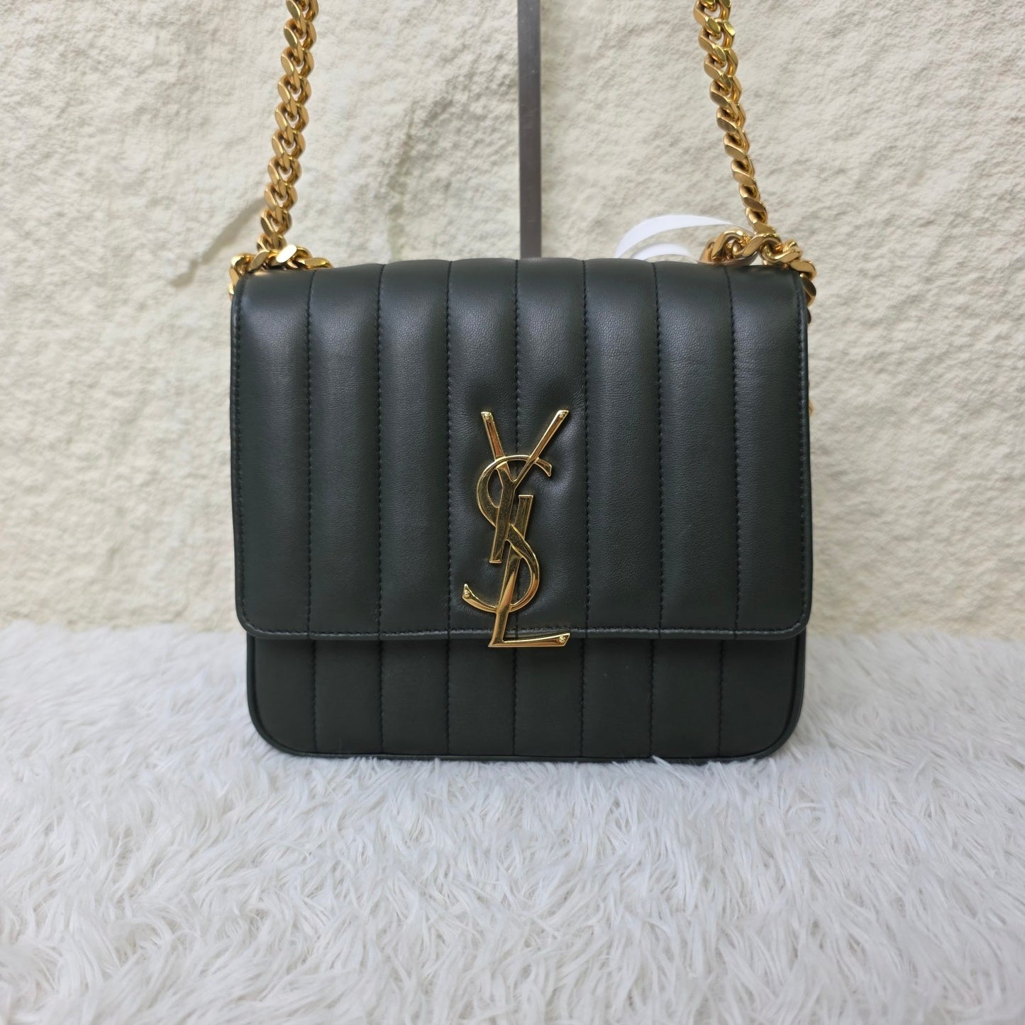 Saint Laurent Vertical Quilted Chain Shoulder Bag (Pre-Owned)