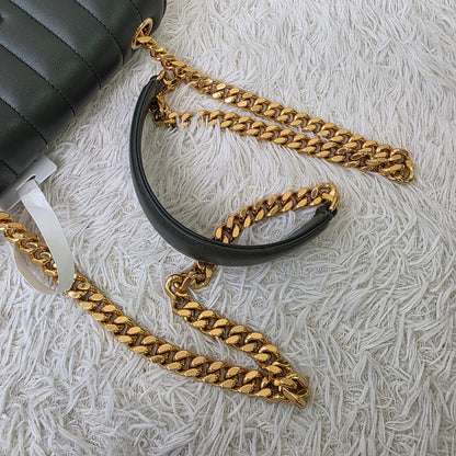 Saint Laurent Vertical Quilted Chain Shoulder Bag (Pre-Owned)