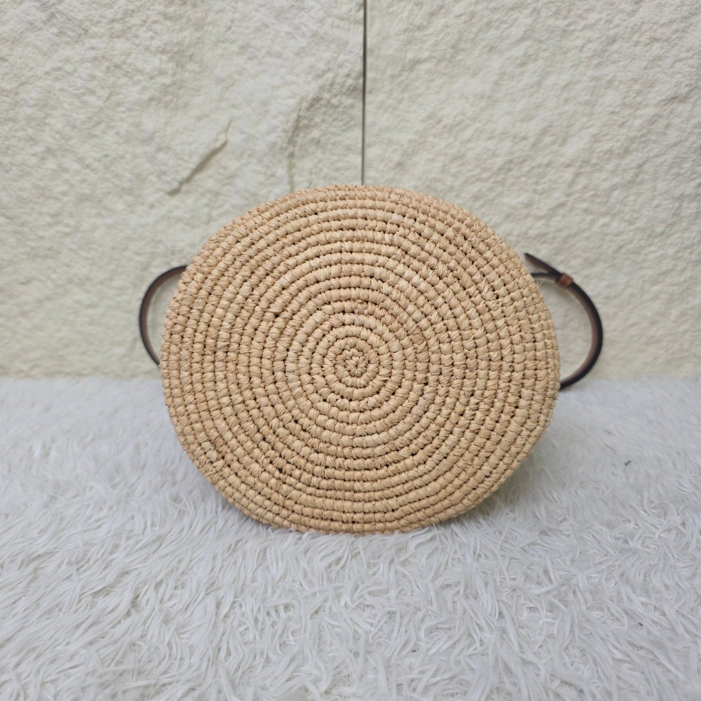 Celine Raffia Drawstring Bucket Bag (Pre-Owned)