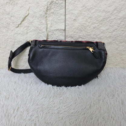 Balenciaga Plaid Logo Shoulder Bag (Pre-Owned)