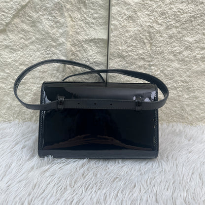 Saint Laurent Black Patent Leather Kate Shoulder Bag (Pre-Owned)