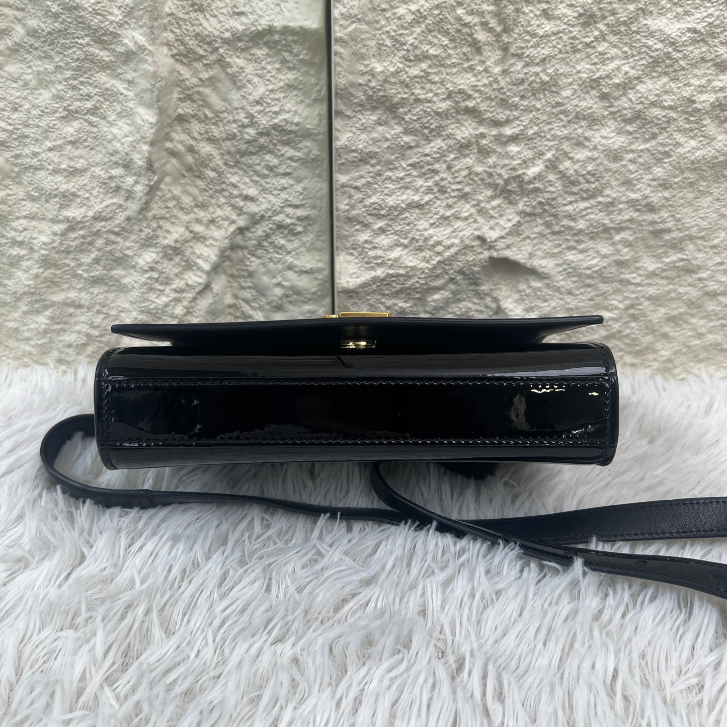 Saint Laurent Black Patent Leather Kate Shoulder Bag (Pre-Owned)